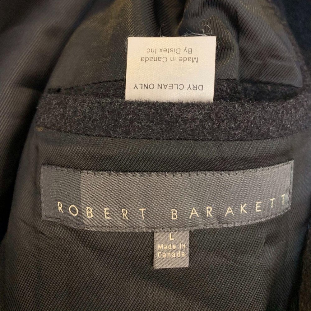 Robert Barakett Mens Coat Angora Wool Large Long — image 4 of 8